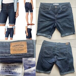 Signature by Levi Strauss & Co.Women's Mid-Rise Bermuda Denim ShortsSize 18 W34